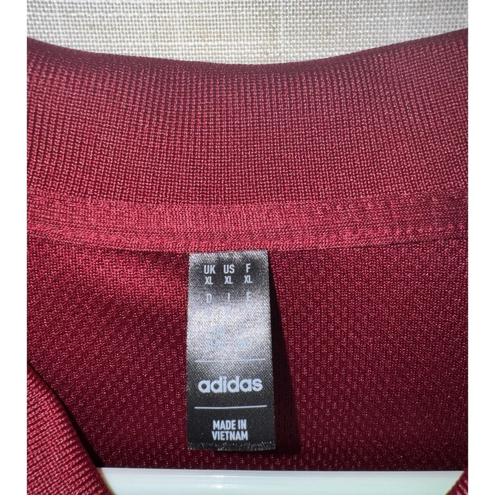 Adidas Men's XL Polo Collared Short Sleeve Shirts Lot of 3 Green Blue Burgundy
